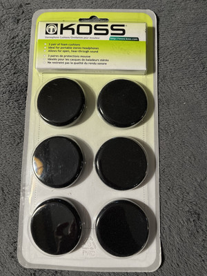 Koss Stereophone Headphones Foam Replacement Cushions- 3 Pairs NIP