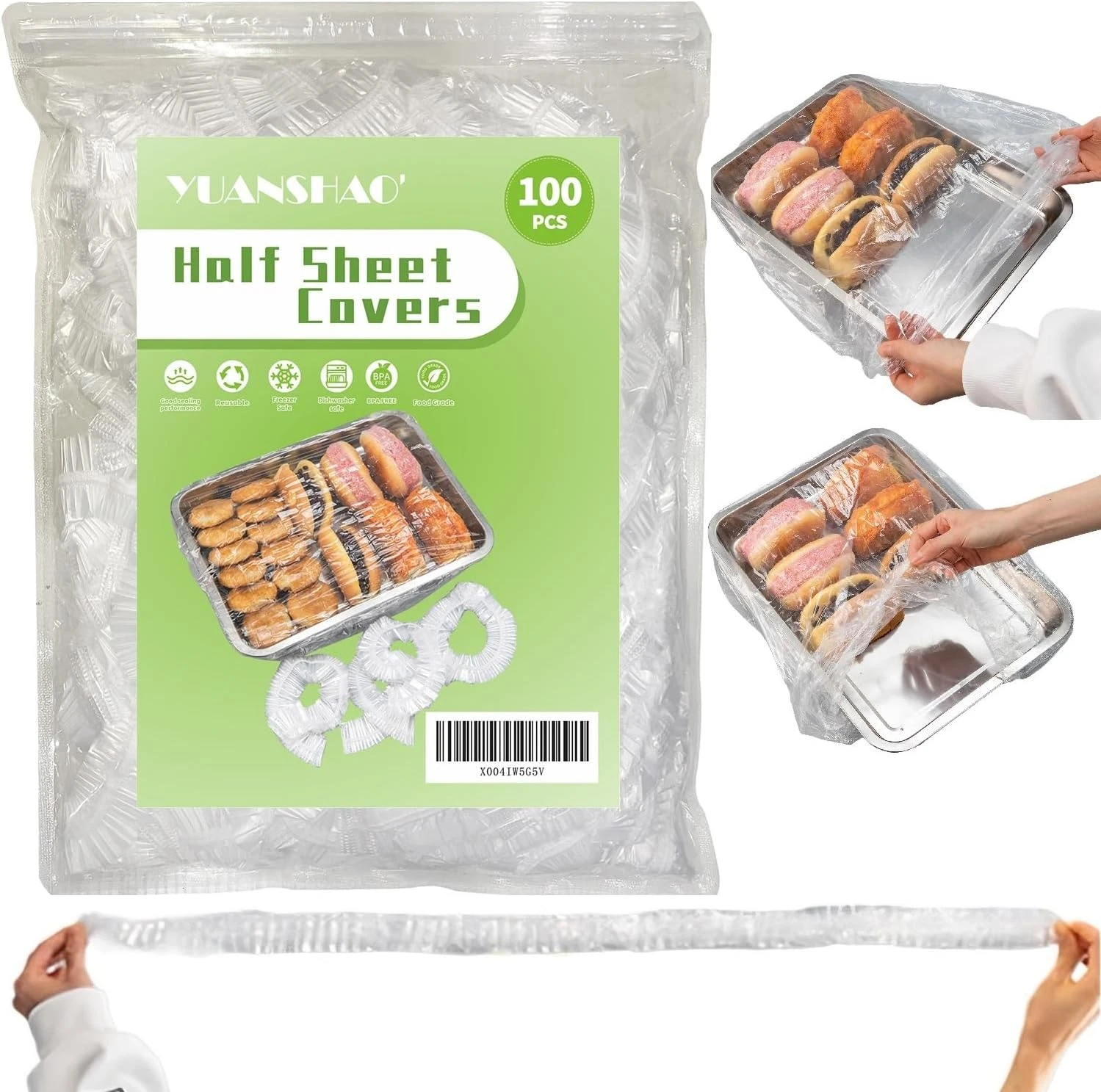 100 Extra Large Bowl Covers for Bread Proofing,Fits Bowl up to 20",Sheet Pan Cov
