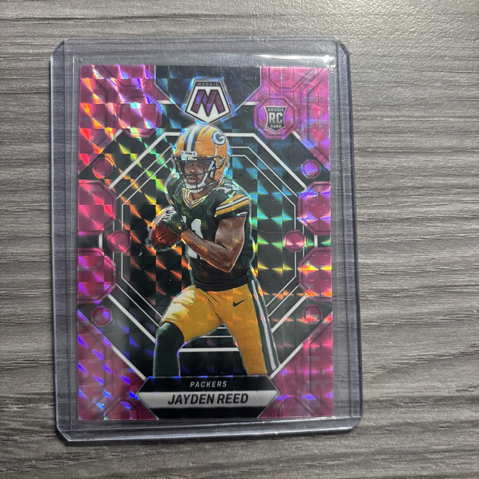 2023 Panini Mosaic - Rookies Jayden Reed #333 Camo Pink Mosaic Prizm (RC)