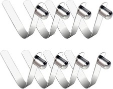 HZMM 8 Pcs Kayak Paddle Spring Snap Clips, Tent Pole Clips, Stainless Steel Push