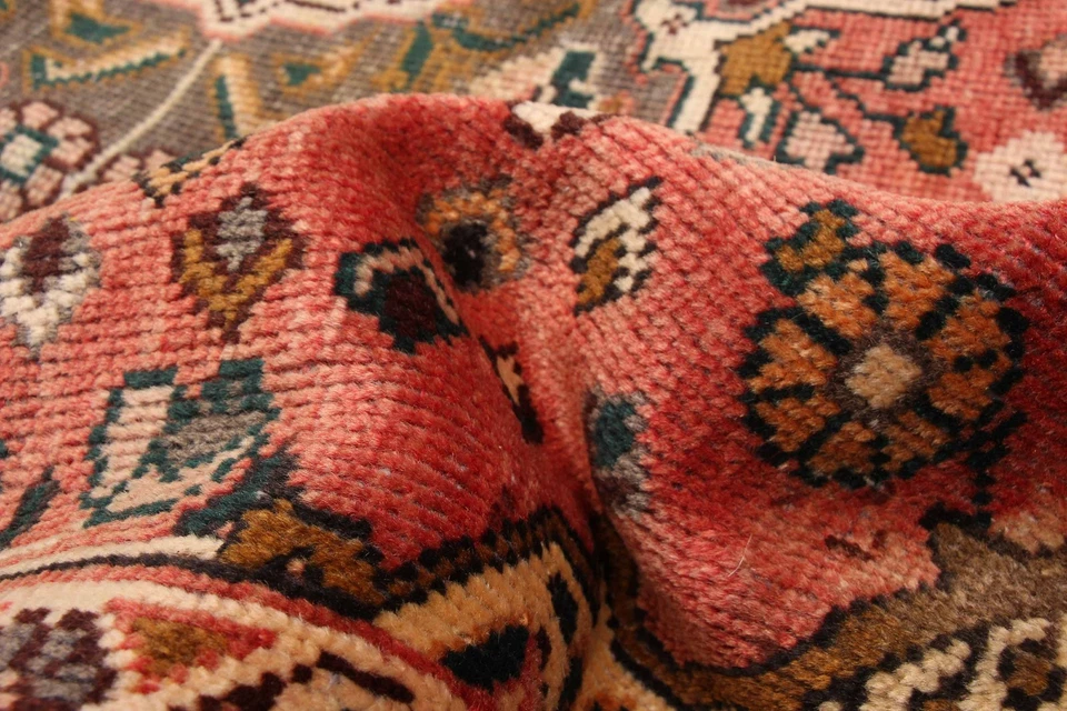 Vintage Geometric Area Rug 4'9" x 9'5" Traditional Hand-Knotted Wool Carpet - Image 3 of 4