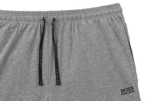 BOSS Herren Schlafanzughose Short Pants Logostickerei Grau Blau Schwarz  S-XXL - Afbeelding 6 van 18
