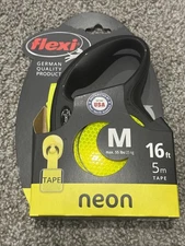 FLEXI New Classic Tape Retractable Dog Leash Medium 16 Ft 55 lbs. NEON [New]