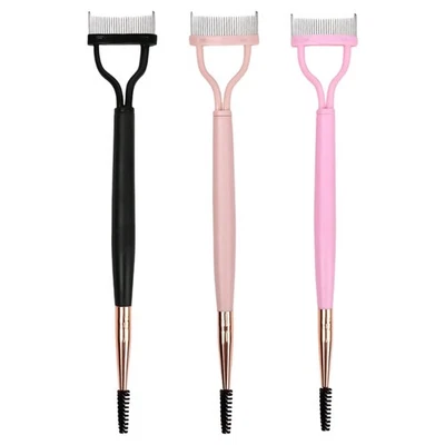 Eyebrow Brush Eyelash Comb Curved Eyebrow Comb Eyelash Separator for Eye Makeup - Image 1 of 4