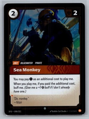 Sea Monkey 098/221 Common Spiritforged Riftbound Foil Near Mint