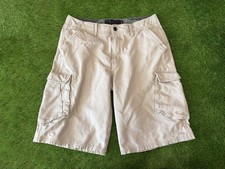 Vintage Oakley Software Cargo Baggy Gorpcore Wide Leg Shorts Beige - Size 33