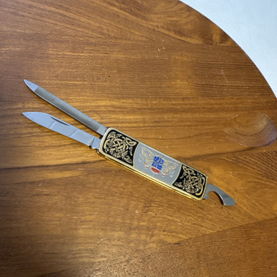 Vtg EKA Eskilstuna Normark Sweden 3 Blade Gentleman s Pocket Knife Cortez Cigars