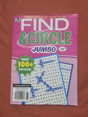 #268 2025 Kappa FIND & CIRCLE JUMBO Magazine 104 Puzzles