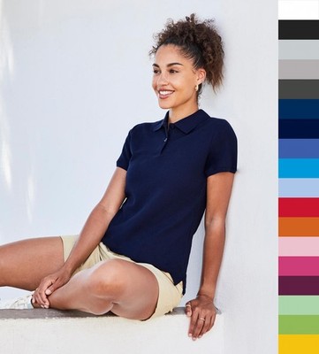 Fruit of the Loom Damen Poloshirt Baumwolle in 24 Farben Fit 63-030-0 NEU