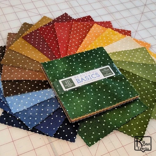 Quilting Cotton Fabric 5" Charm Pack Maywood Studio Basics Bountiful Polka Dots image 2