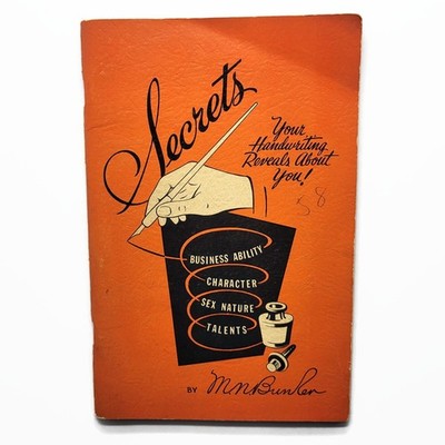 Vintage 1955 Secrets Your Handwriting Reveals Grapho Analysis Graphology Book