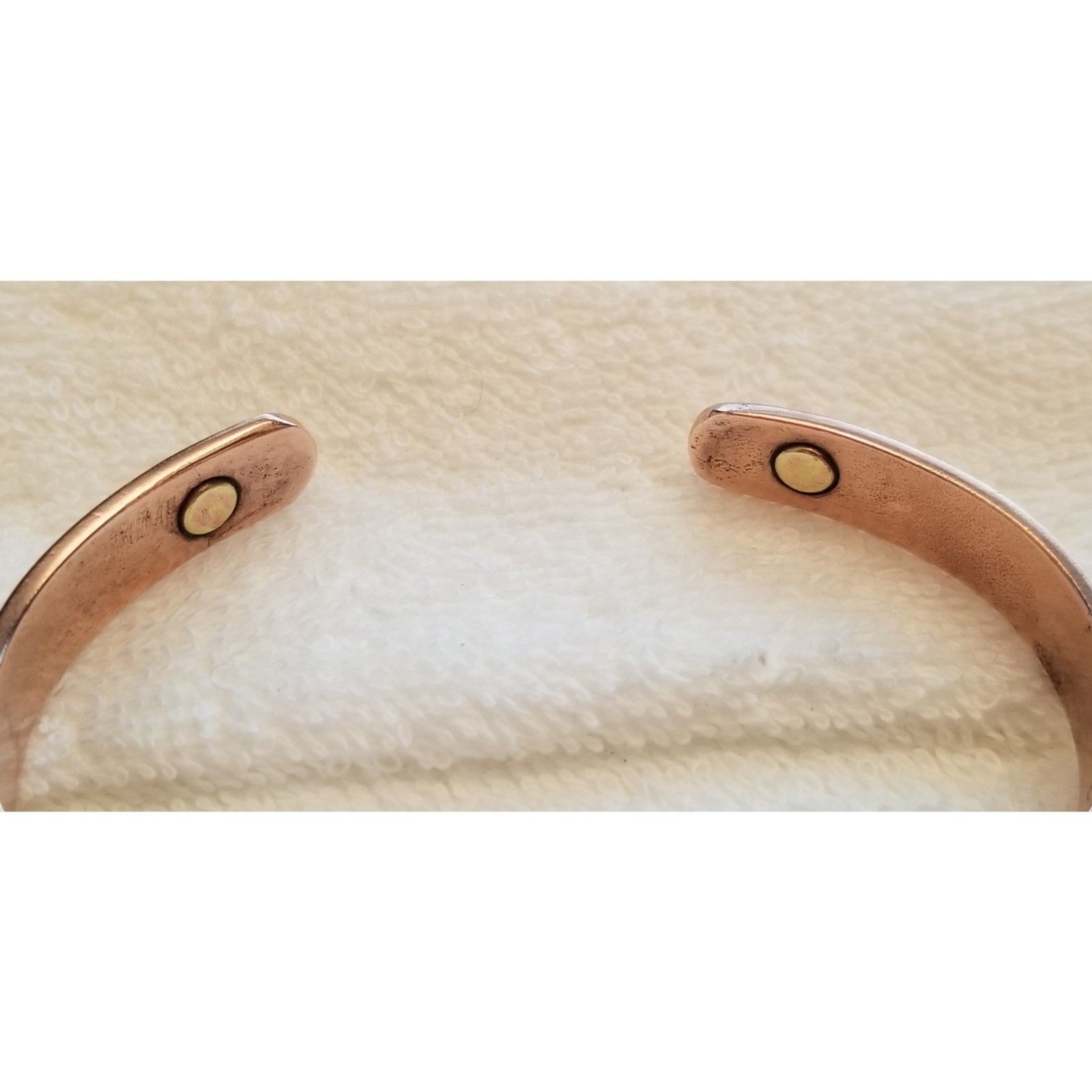 Solid Copper Magnetic Cuff Bracelet – Adjustable … - image 4