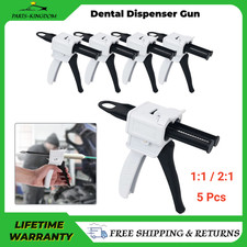 5Pcs Dental Impression Universal Cartridge Dispenser Delivery Gun 1:1 2:1 Mixing