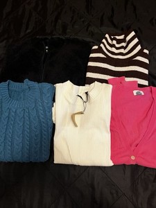 Women's Sweaters Lot of 5 Size Medium Mixed Colors and Brands