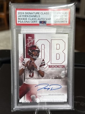 2024 Topps Signature Class Jayden Daniels RC Variation #RCAJD PSA