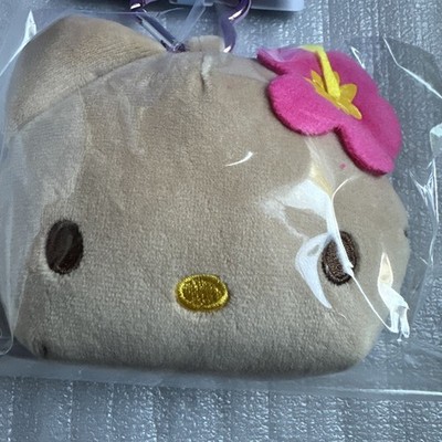 YUMETWINS Sanrio Sunburn Hello Kitty Plush Mascot Pouch Charm from JAPAN NEW NIP