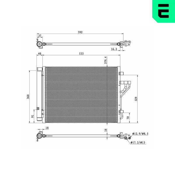 Kondensator Klimaanlage ERA 667361 FüR Hyundai Ix35 LM EL ELH Van Crdi 4WD Gdi 3-image