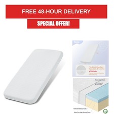 NeoBorn Baby Bassinet Mattress Pad, 35" x 20" Gel Memory Foam