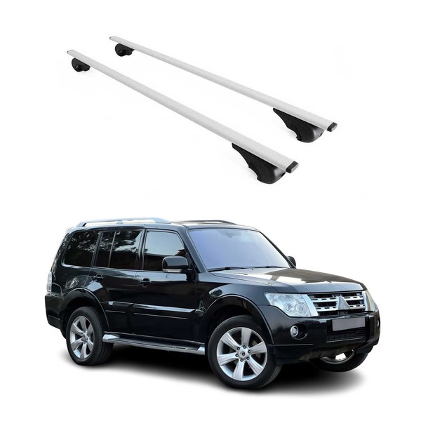 DachträGer GrundträGer FüR Mitsubishi Pajero 2006-2021 75Kg Stahl Silber 2 Tlg-image