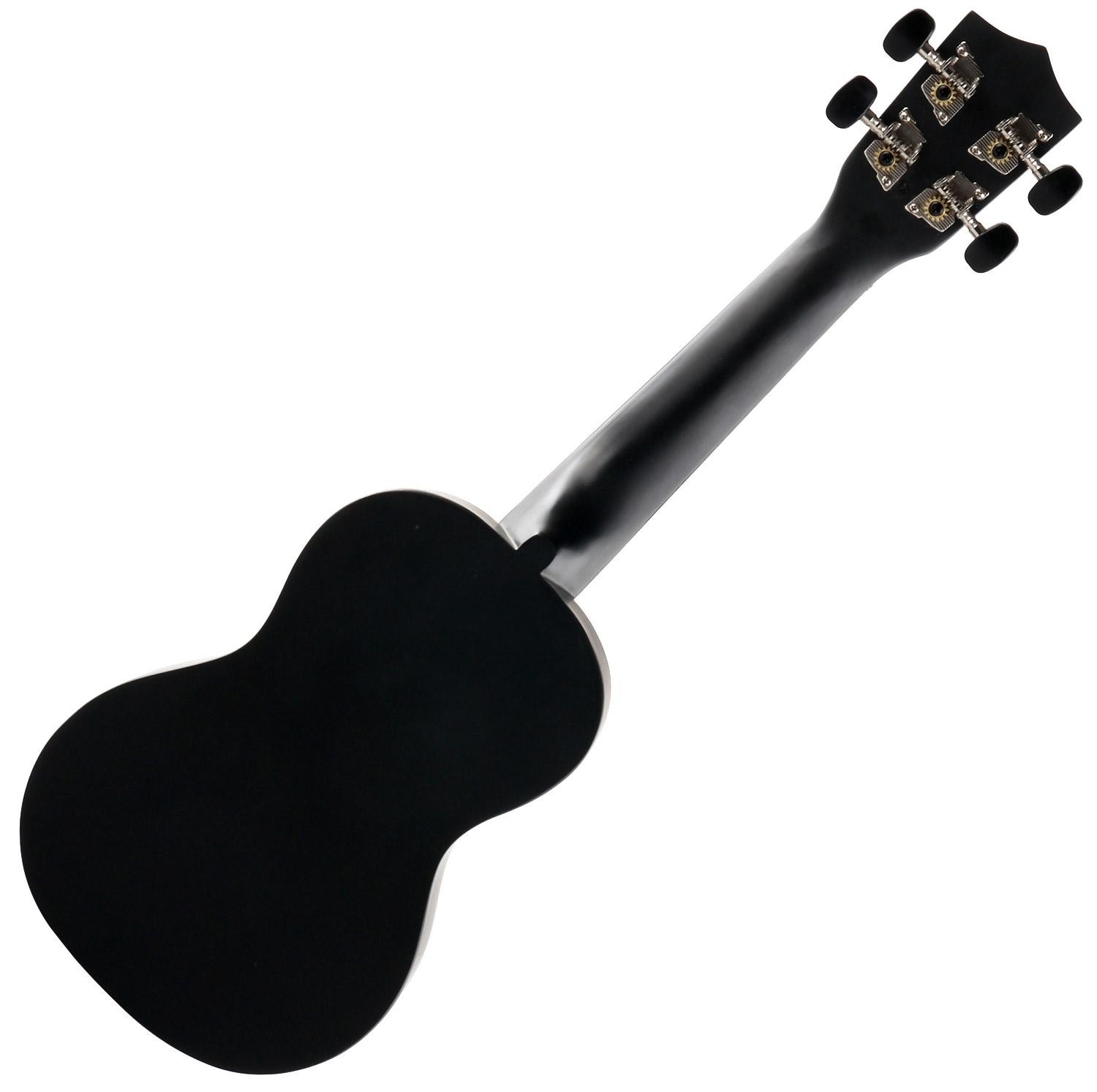 Ukulele classico cantabile nero legno chitarra hawaiana uke soprano libro di testo scuola foto 3