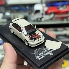 164 White Civic Type R Ek9 Diecast Model Opening Hood Alloy Car