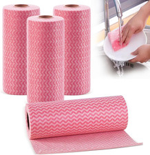 J Cloth Roll 4 Rolls All Purpose Cloths 180 Sheets Disposable Cleaning Cloths