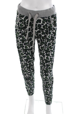 Baum Und Pferdgarten Womens Jogger Pants Gray Animal Print Drawstring Size M