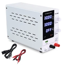Yescom 30V 5A DC Power Supply Variable Adjustable High Precision Digital Cord