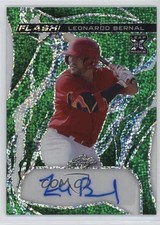 2023 Leaf Eclectic Flash Green Sparkles 1/2 Leonardo Bernal #F-LB1 Auto 3h9