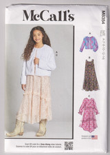8354 McCALLS - DRESSES JACKET - GIRLS 7/8/10/12/14