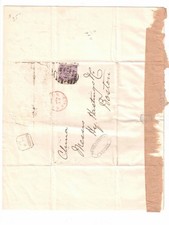 1868 London Folded Letter Cover to Boston MA