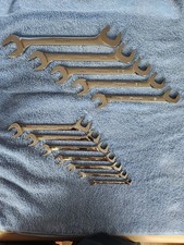 Snap On 12 Piece Sae Four-way Angle Head Open-end Wrench Set Vs807b 14-1