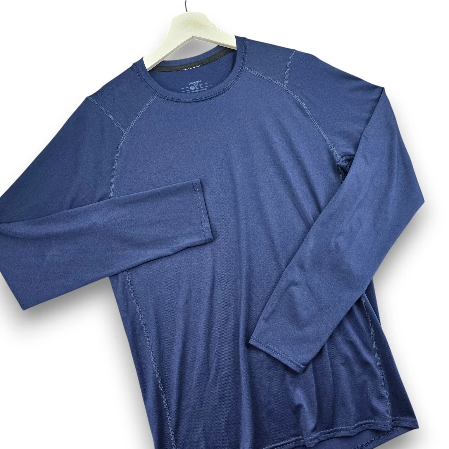 Patagonia Men's S Navy Blue Capilene Silkwear Activewear Top Base Layer Stretch