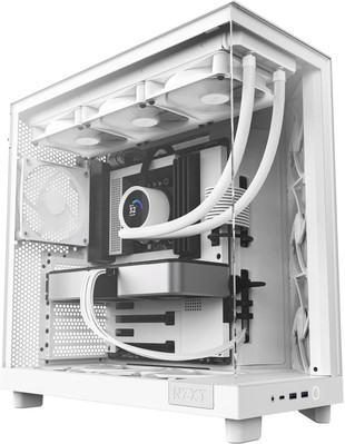 NZXT - H6 Flow ATX Mid-Tower PC Case with Dual Chamber - White