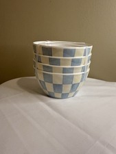 NEW Blue and White Checkered Melamine 4.5