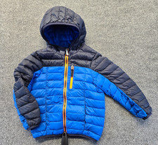 Zero Xposur Child Winter Puffer Hooded Jacket Size 4 Blue/Black/Org