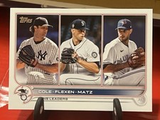 2022 Topps Series 1 - League Leaders Gerrit Cole, Steven Matz, Chris Flexen #270
