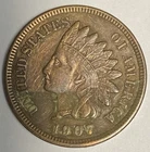 1907 Indian Head Cent Penny 119-Year-Old Penny E409