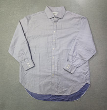 Charles Tyrwhitt Shirt Mens 19 37 Blue White Houndstooth Classic Fit Button Up