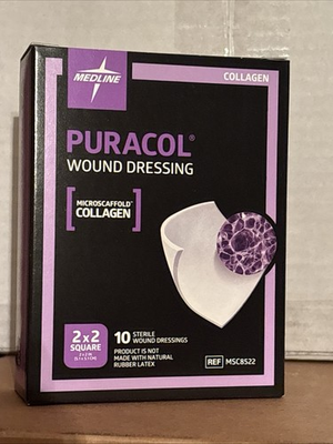 #ad Puracol Collagen Wound Dressing 2x2 2 Boxes 10 Count Each $40.00