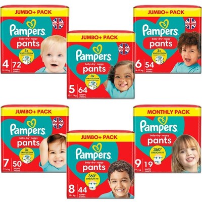 Pampers Baby Trockenwindel Windelhose Schutzwindeln alle Größen 4 5 6 7 8 9er Pack