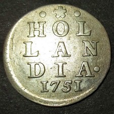Certificate Authenticity 1751 Dutch Colonial New York Silver Loin Dime Hollandia