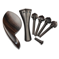 5set Brand new natural ebony 4/4 violin parts Accessories