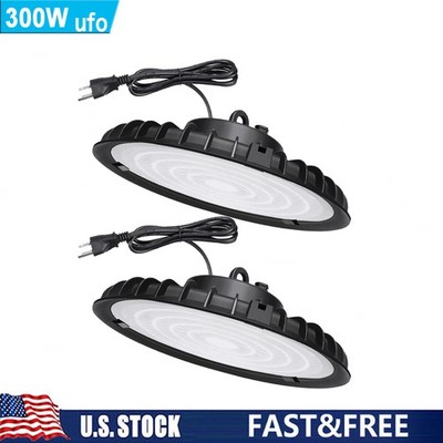 2 Pack 300W UFO Led High Bay Light Industrial Commercial Factory Warehouse Light