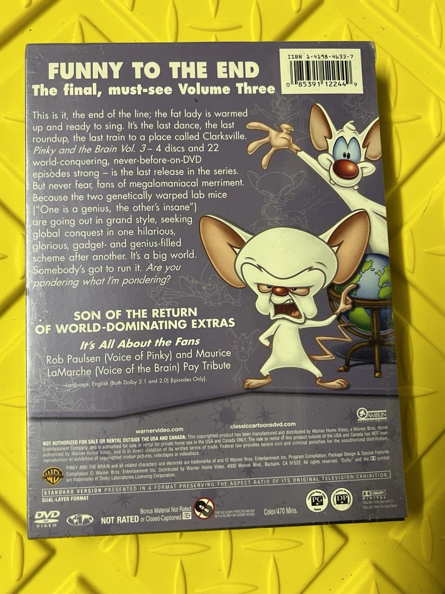 その他 Brainstrom 3 [DVD] Pinky and the Brain - Vol. 3 (DVD, 2007, 4-Disc Set) for sale
