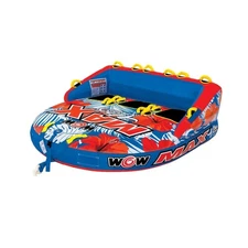WOW Max Vibes 3 Rider Towable Tube Water Float Boat Raft With 60’ Tube Rope