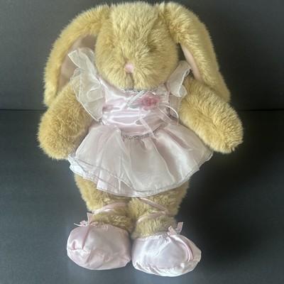 Build A Bear Ballerina Tutu Bunny Rabbit Easter Floppy Ears Tan Brown Pink 18 