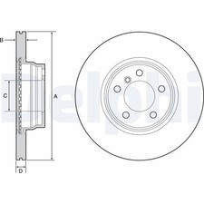 2x Bremsscheibe DELPHI BG4458C f�r BMW F80 F36 F30 F82 F23 F32 F22 F31 3er F34
