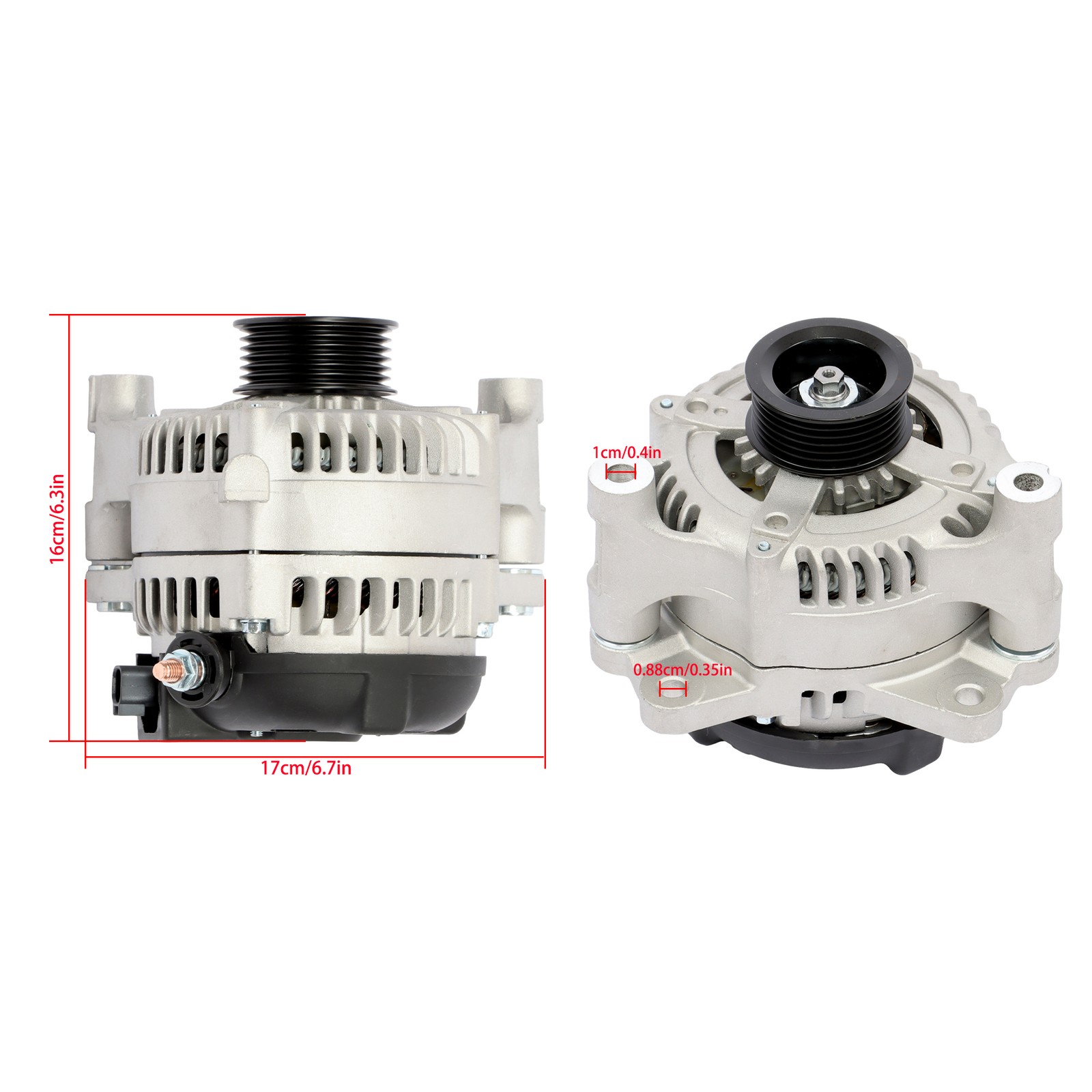 For Jeep Wrangler 2012-2018 Wrangler JK V6 3.6L 160A 12V CCW 6-Groove Alternator thumbnail 2