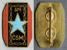 371° CSM CIE DE SUPPLÉTIFS MILITAIRES, INDOCHINE ÉMAIL  DRAGO OLIVIER MÉTRA